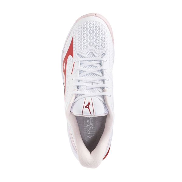 Mizuno Wave Exceed Tour 7 Clay - White/Fiery Red/Pinkesque