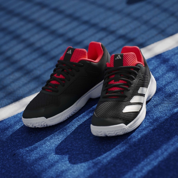 adidas Courtflash Bambini - FTWR White/Silver Metallic/Core Black