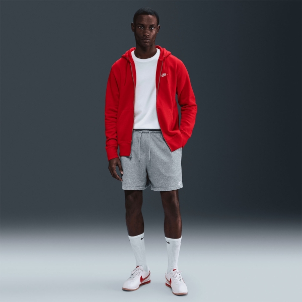 Nike Club Fleece Hoodie - University Red/White