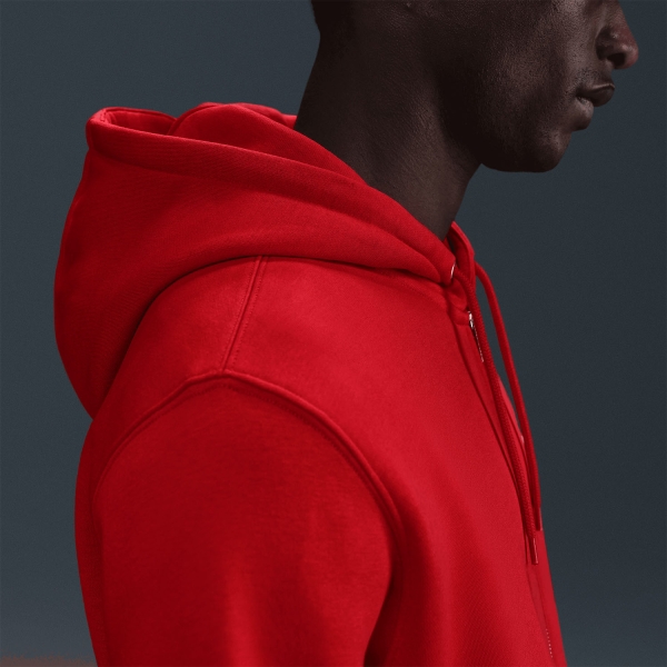 Nike Club Fleece Hoodie - University Red/White