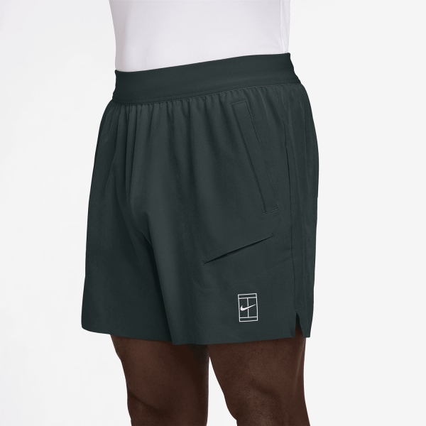 Nike Court Advantage 6in Shorts - Black Spruce/White