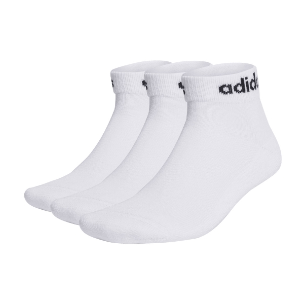 Calze Padel adidas Linear Cushioned Low x 3 Calze  White/Black HT3457