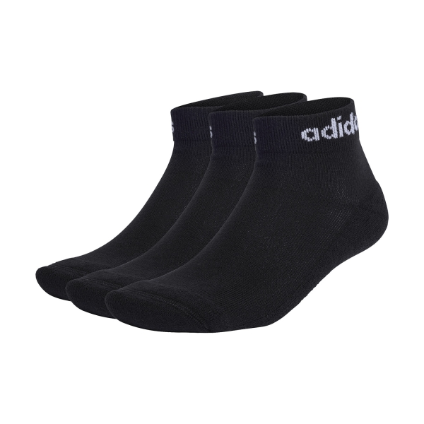 Calze Padel adidas Linear Cushioned Low x 3 Calze  Black/White IC1303