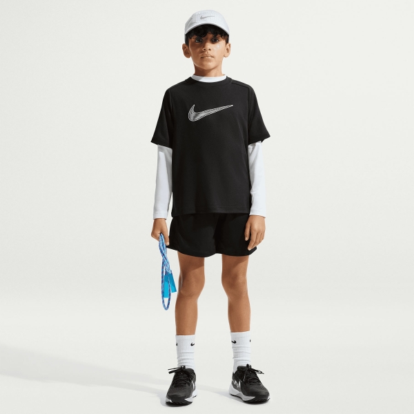 Nike Multi Swoosh Maglietta Bambino - Black/White