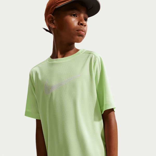 Nike Multi Swoosh Maglietta Bambino - Light Liquid Lime/White