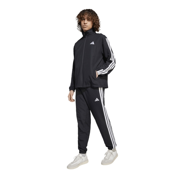adidas 3 Stripes Tracksuit - Black
