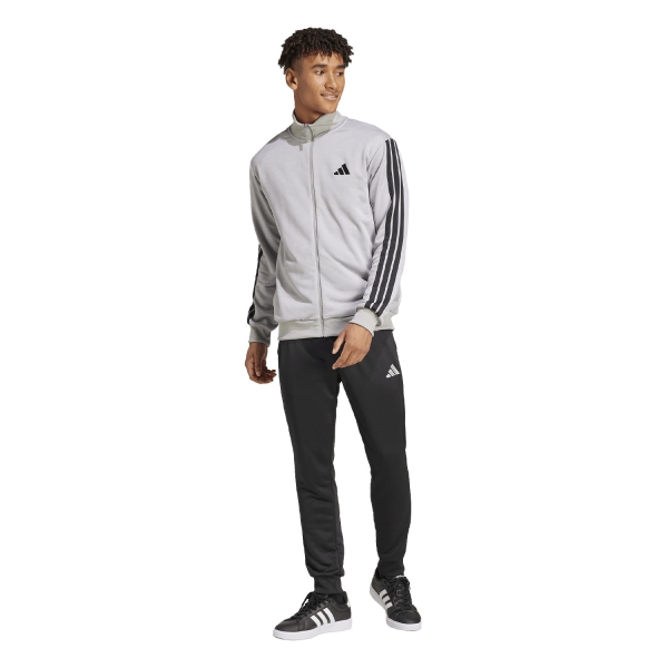 adidas Three Stripes Bodysuit - Medium Grey Heather/Mgh Solid Grey
