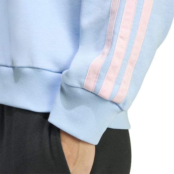 adidas 3 Stripes Sweatshirt - Glow Blue/Clear Pink