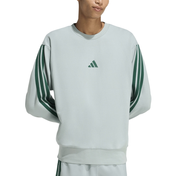 Camiseta y Sudadera Padel Hombre adidas Essentials 3 Stripes Sudadera  Wonder Sage/Collegiate Green KD4874