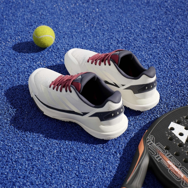 adidas Crazyquick LS Padel - Chalk White/Ice Gold Metallic/Team Victory Red