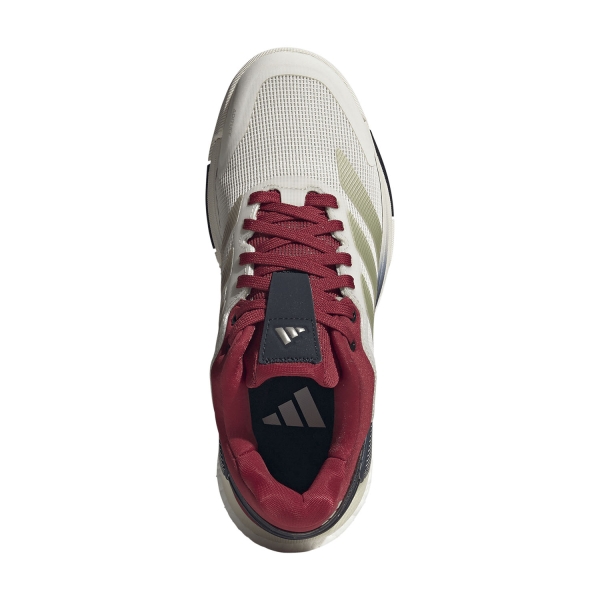 adidas Crazyquick Boost Padel - Chalk White/Ice Gold Metallic/Team Victory Red