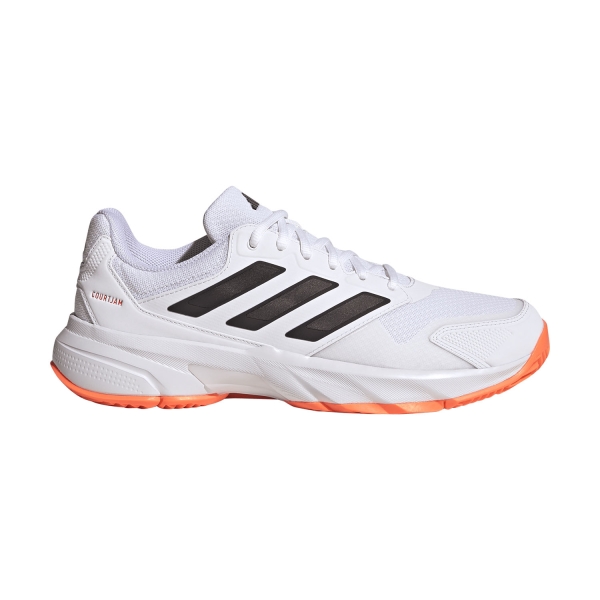   adidas CourtJam Control 3  FTWR White/Core Black/Lucid Orange KJ3699