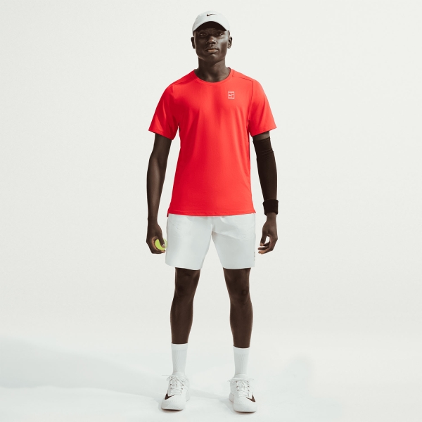 Nike Court Advantage Dri-FIT Maglietta - Chile Red/White
