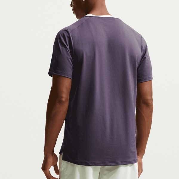 Nike Court Advantage Dri-FIT Maglietta - Dark Raisin/Volt Tint/White