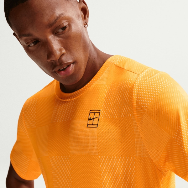Nike Court Advantage Printed T-Shirt - Laser Orange/Black