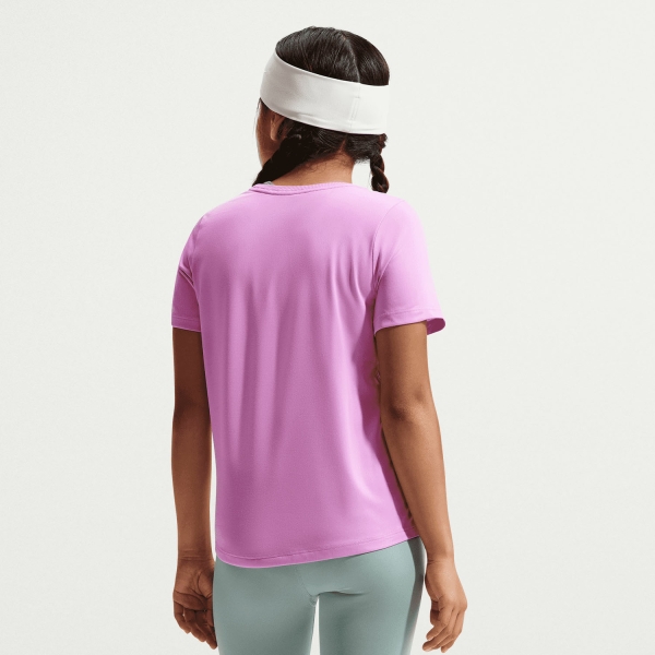 Nike Dri-FIT One Maglietta Bambina - Light Magenta/White