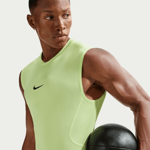 Nike Pro Dri-FIT Logo Canotta - Light Liquid Lime/Black