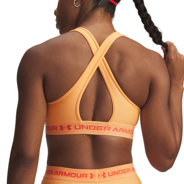 Under Armour Crossback Mid Sports Bra - Orange Bloc/Venom Red