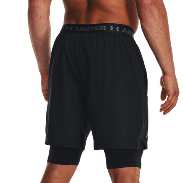 Under Armour Vanish 2 in 1 6in Shorts - Black/Pitch Gray