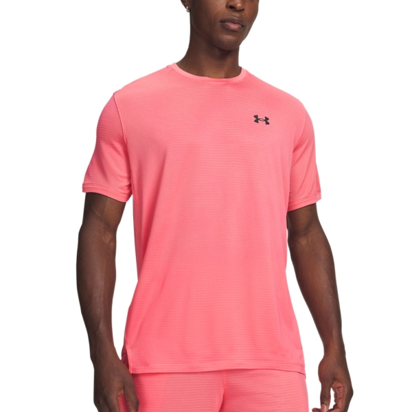 Maglietta Padel Uomo Under Armour Tech Vent VHS Maglietta  Bittersweet Pink/Black 60097320600
