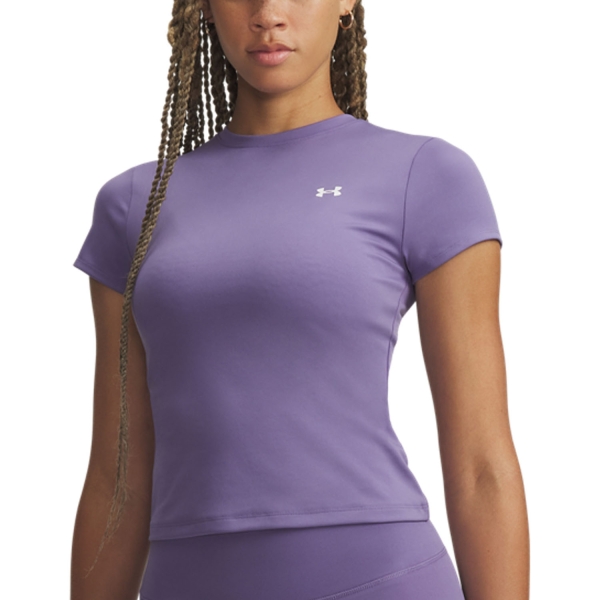 Women's Padel T-Shirt and Polo Under Armour Motion Fitted TShirt  Purple Luxe/White 60122910520
