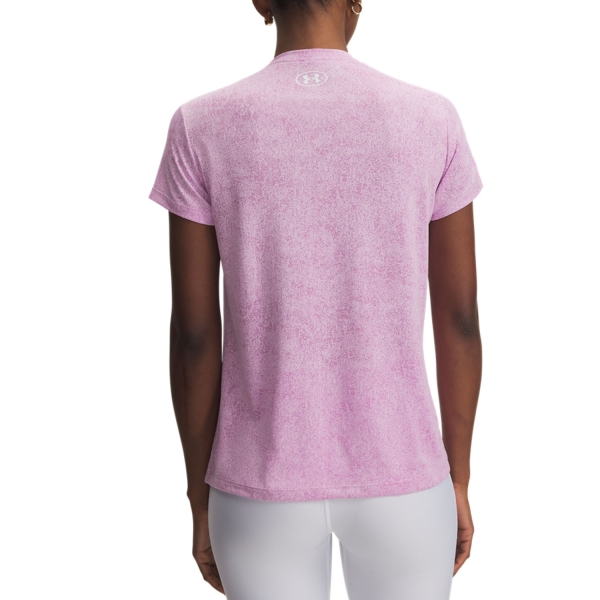 Under Armour Tech Pixelate Maglietta - Pink Dawn/White
