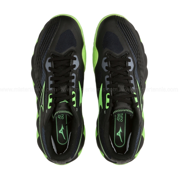 Mizuno Wave Enforce Tour 2 Padel - Black/Foliage Green/Glowing Apple