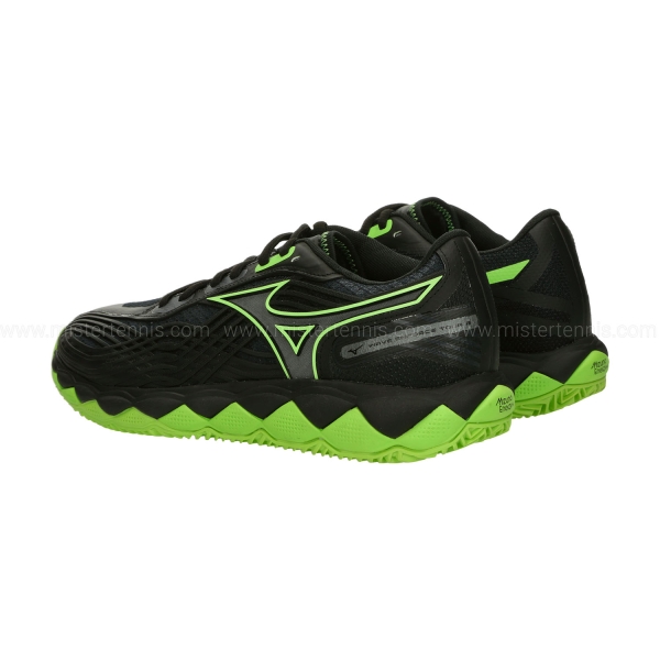 Mizuno Wave Enforce Tour 2 Padel - Black/Foliage Green/Glowing Apple