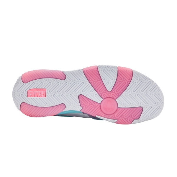 K-Swiss K-Frame Padel - White/Soft Neon Blue/Neon Bubble Gum