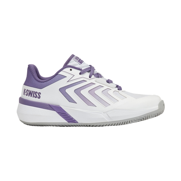 Women's Padel Shoes KSwiss Ultrashot Team 2 Clay  White/Purple Haze/Lunar Rock 94599149M