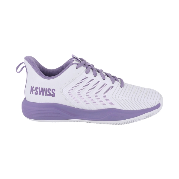 Women's Padel Shoes KSwiss Ultrashot Light  White/Purple Haze/Neon Lavender 94767151M