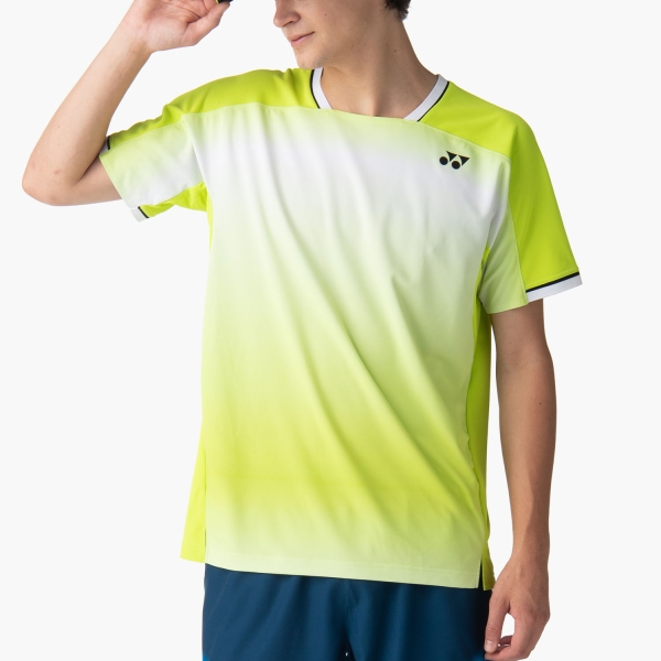 Camiseta Padel Hombre Yonex Tournament Crew Camiseta  Fresh Lime ABUPY10704FL