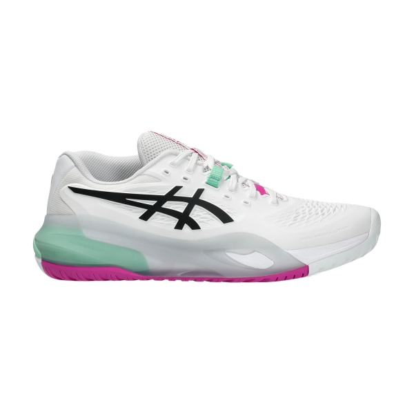 Men's Padel Shoes ASICS Gel Resolution X  White/Aurora Green 1041A481103