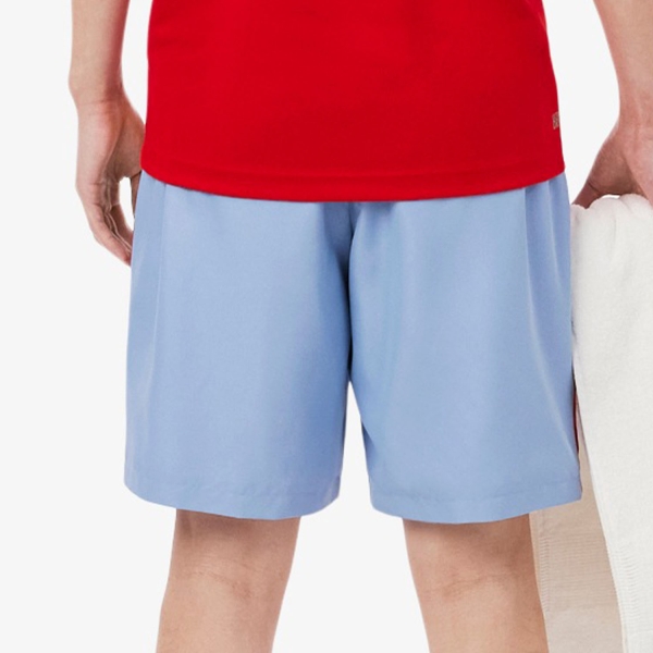 Lacoste Performance 9in Shorts - Bleu Clair/Rouge