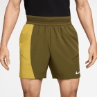 Nike Dri-FIT Court Slam 6in Shorts - Olive Flak/Saffron Quartz/White