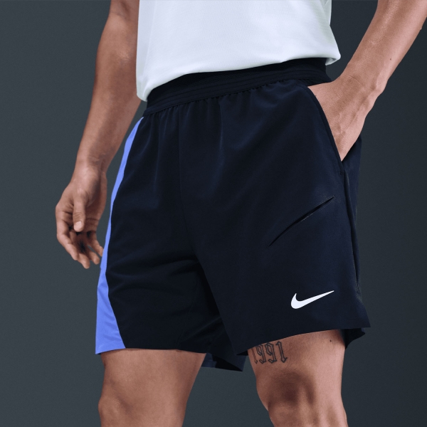 Men's Padel Shorts Nike DriFIT Court Slam 6in Shorts  Dark Obsidian/Sapphire/White IB1037475