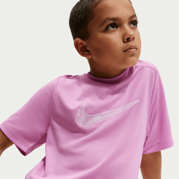 Nike Multi Swoosh Maglietta Bambino - Light Magenta/White