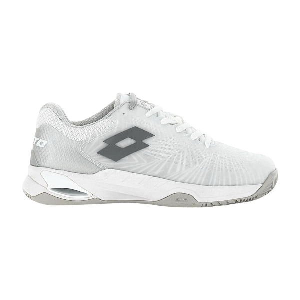 Women's Padel Shoes Lotto Mirage 100 II Clay  All White/Cool Gray 218994801