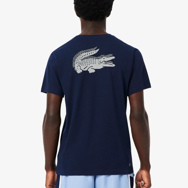 Lacoste Ultra Dry Pro T-Shirt - Bleu Marine/Blanc
