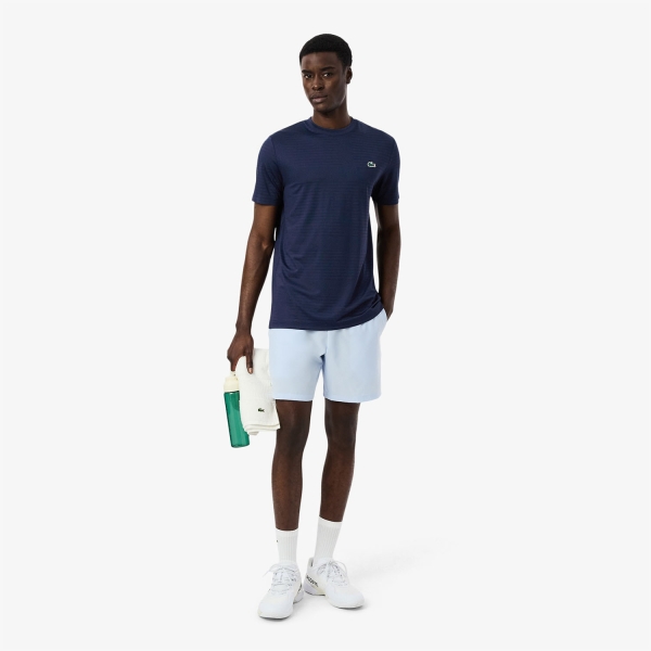 Lacoste Ultra Dry Jacquard Camiseta - Bleu Marine