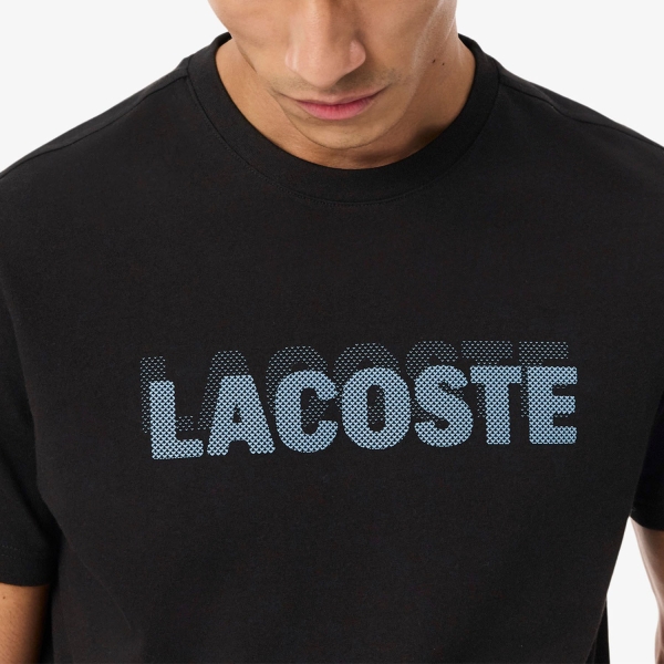Lacoste Printed T-Shirt - Noir/Bleu Clair/Aey