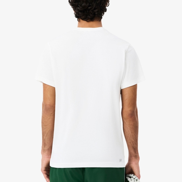 Lacoste Printed T-Shirt - Blanc/Vert