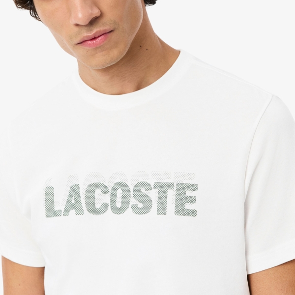Lacoste Printed T-Shirt - Blanc/Vert