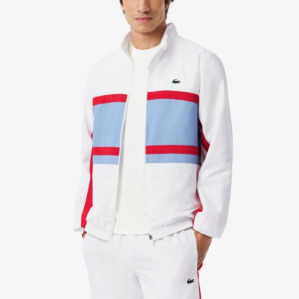 Lacoste Printed Tracksuit - Blanc/Bleu Clair