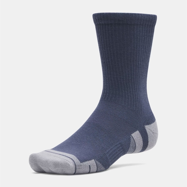 Under Armour Performance Tech Crew x 3 Calcetines - Titanium/Summit White/Clay Green