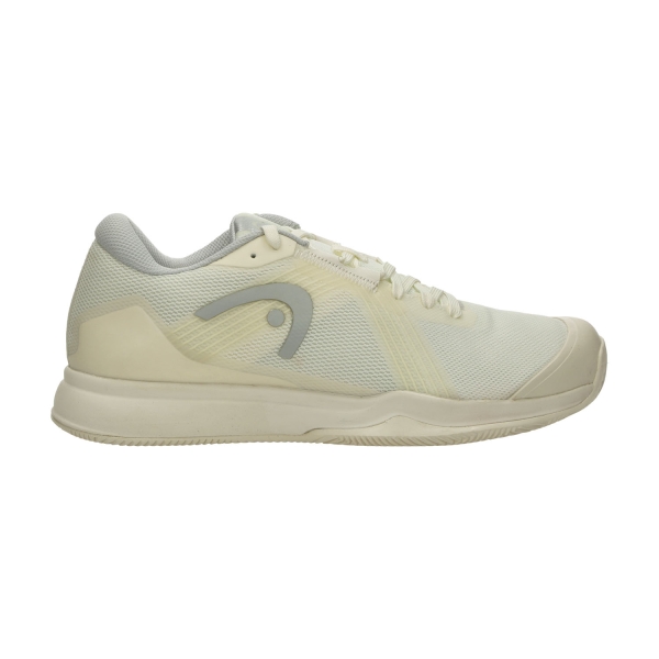Women's Padel Shoes HEAD Sprint Team 4.0 Clay  Chalk White/Light Grey 274456 CWLG