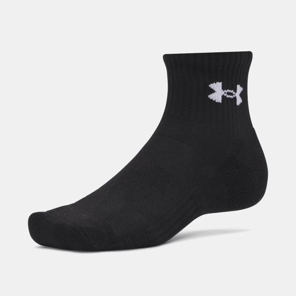 Under Armour Performance Quarter x 3 Calcetines - Ultimate Black/White