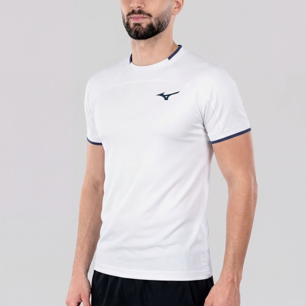 Men's T-Shirt Padel Mizuno Stargazer Shadow Graphic TShirt  White 62GAD00301