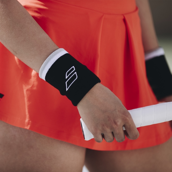 Babolat Terry Jumbo Medium Wristbands - Black/White