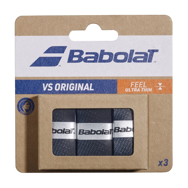 Padel Overgrip Babolat VS Original Overgrip x 3  Black/Blue 653040146
